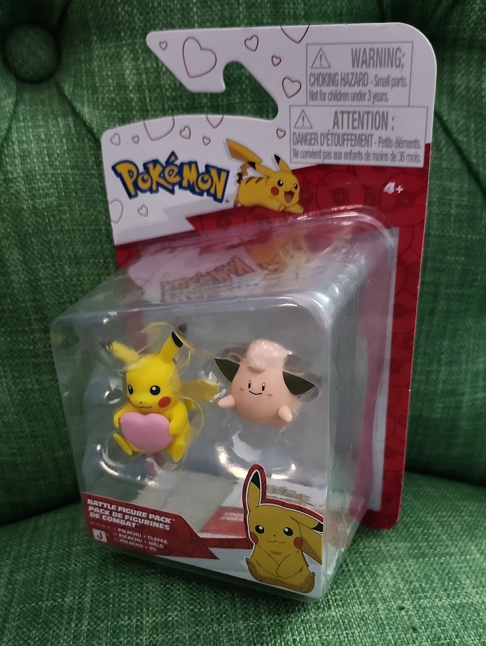 Pokémon Pikachu & Cleffa Battle Figure Pack - Yellow & Pink